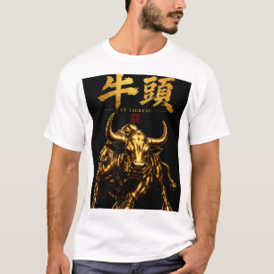 T-Shirt Golden Bull Japan – Kanji-Design "牛頭"