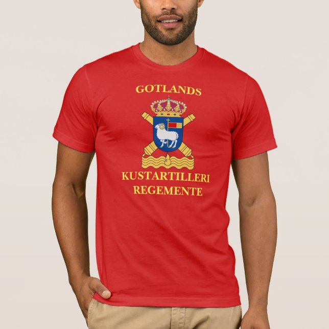 T - Shirt Gotlands Kustartilleriregemente. (Vorderseite)