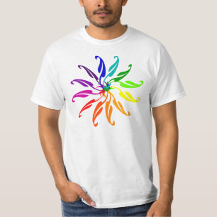 T - Shirt - Grafisches Farbrad (helles Shirt)
