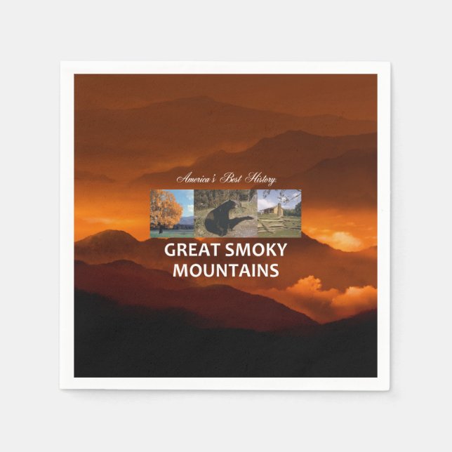 T-SHIRT Great Smoky Mountains Napkins Serviette (Vorderseite)
