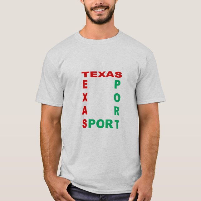 T - Shirt Gris homme TEXAS SPORT (Vorderseite)