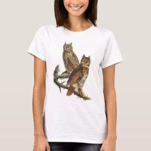 T - Shirt: Großes Horned Owl von John Audubon T-Shirt