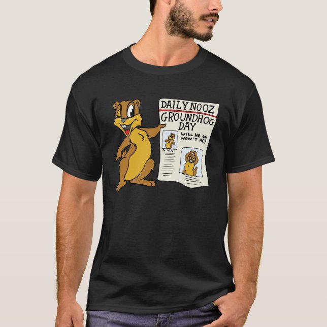T - Shirt "Groundhog Day News" (Vorderseite)