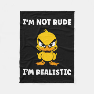 T-Shirt Grumpy Duck Tier Widerspenstigkeit Nicht Fleecedecke
