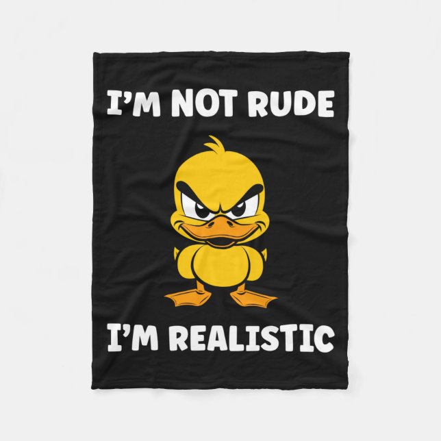 T-Shirt Grumpy Duck Tier Widerspenstigkeit Nicht Fleecedecke (Vorderseite)