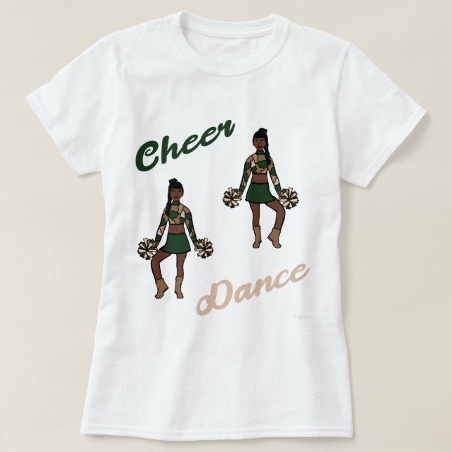 T - Shirt Grün Camouflage (Cheer/Tanz) (Design vorne)