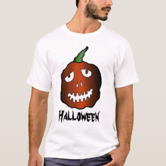 T - Shirt Halloween Tilted Pumpkin