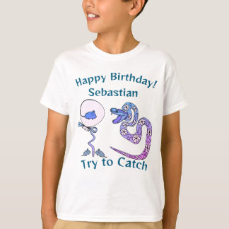 T - Shirt Happy Birthday Schlange drucken