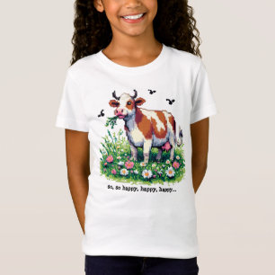 T-Shirt "Happy Cow" Pixel-Art