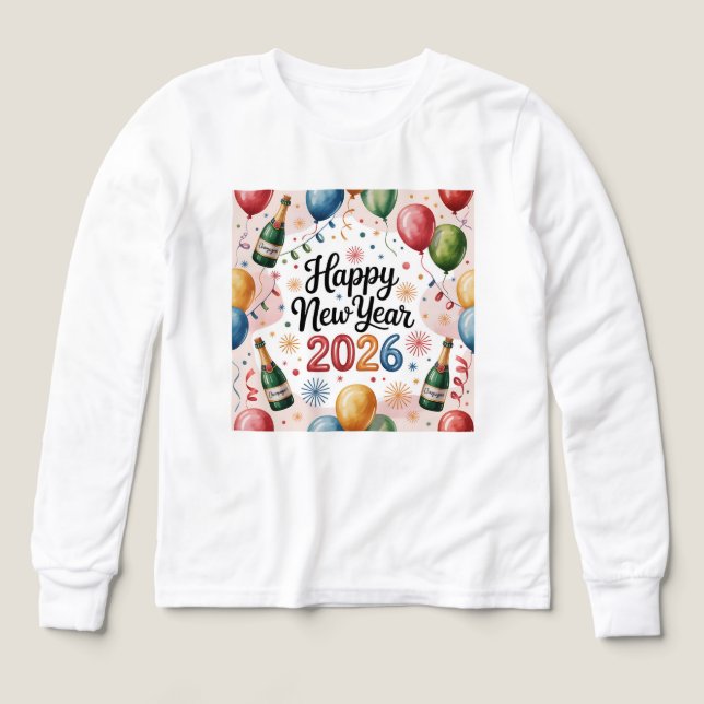 T-Shirt-Happy New Year 2026 Matching Family (Design Vorderseite)