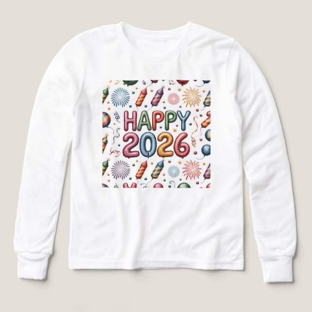 T-Shirt-Happy New Year 2026 Matching Family  (Design Vorderseite)