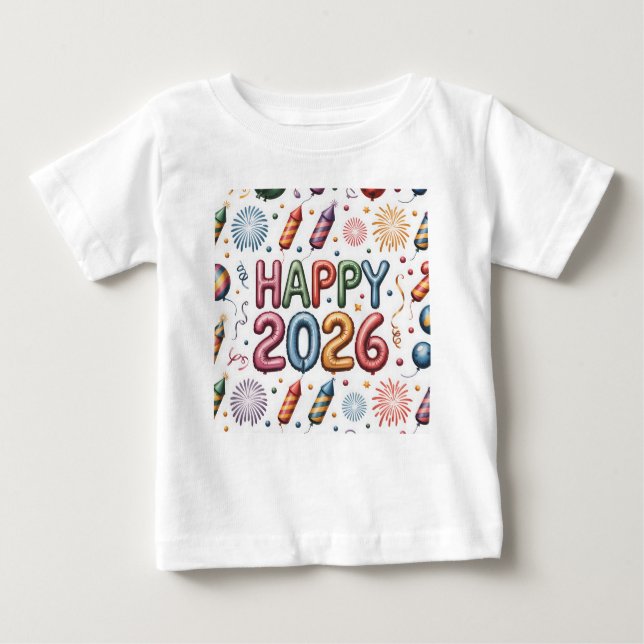 T-Shirt-Happy New Year 2026 Matching Family  Baby T-shirt (Vorderseite)