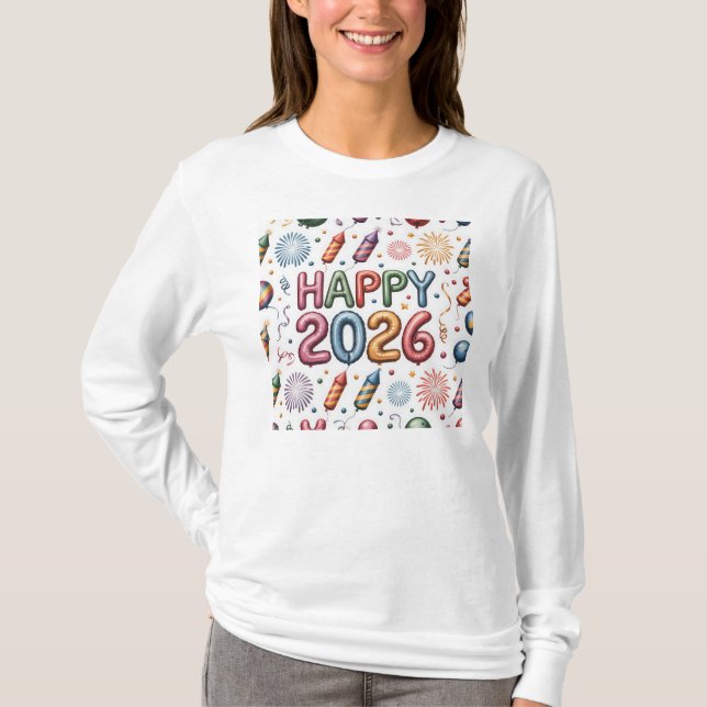 T-Shirt-Happy New Year 2026 Matching Family T-Shirt (Vorderseite)