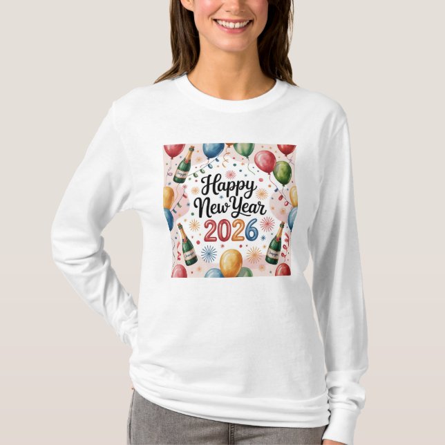 T-Shirt-Happy New Year 2026 Matching Family  T-Shirt (Vorderseite)
