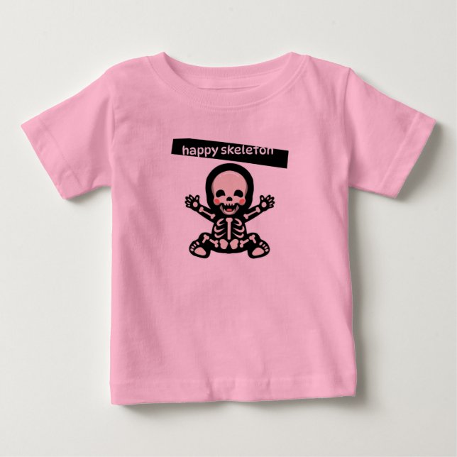 T - SHIRT HAPPY SKELETON FÜR KINDER (Vorderseite)