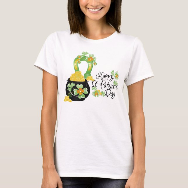 T Shirt Happy St Patricks Day (Vorderseite)