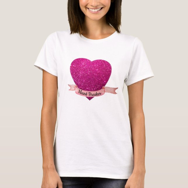 T - Shirt Heart Breaker Rosa Herz (Vorderseite)
