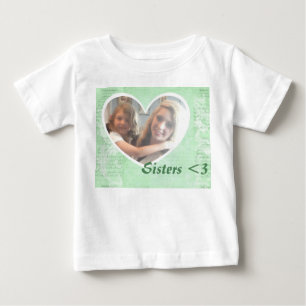 T - Shirt, Herz-Form-Foto-Einsatz Baby T-shirt