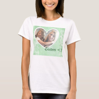 T-Shirt, Herzform Foto Einfügen T-Shirt