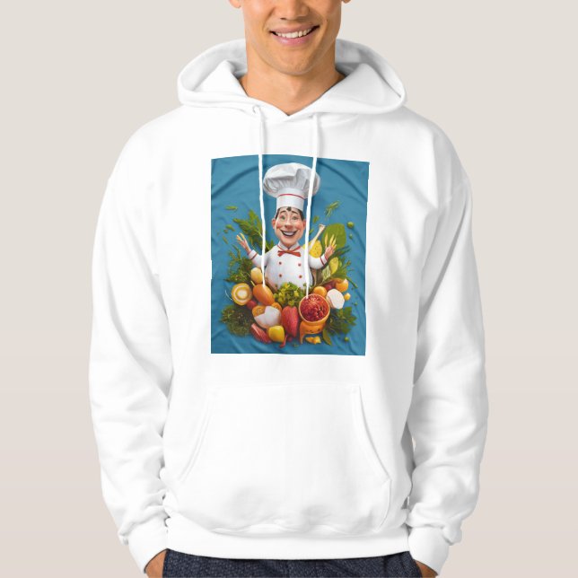 T - Shirt Hoodie mit Koch (Vorderseite)