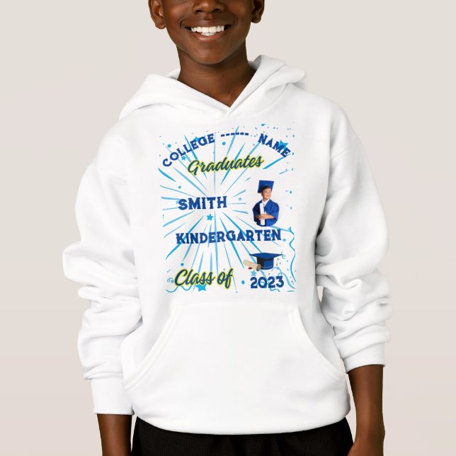 T - Shirt Hoodie Pullover Foto Name Kind Absolvent (Vorderseite)