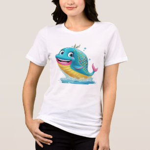 T - Shirt-/Hoodies-Logo für Whale Tri-Blend Shirt