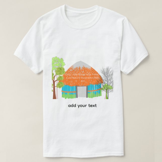 T-Shirt   House Wall Art | Small Cozy Home  (Design vorne)