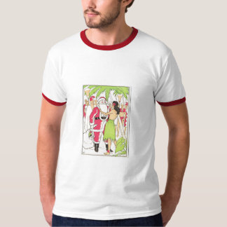 T - Shirt Hula Mädchen-Weihnachtsmanns LEIS