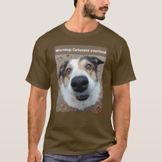 T - Shirt Hund drucken Witziges Warnsignal: Kutnes