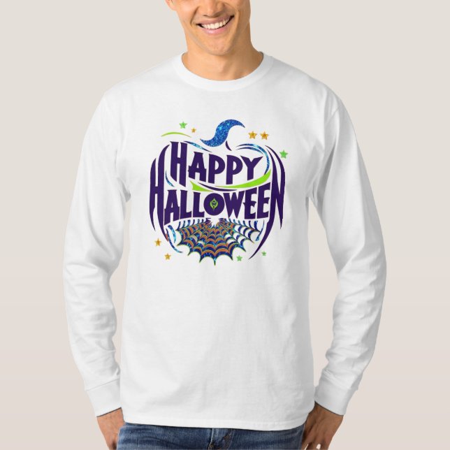 T - Shirt / Hunde / Sweatshirt Happy Halloween Log (Vorderseite)