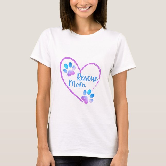 T-Shirt Hundet Rettungs-Mama (Vorderseite)