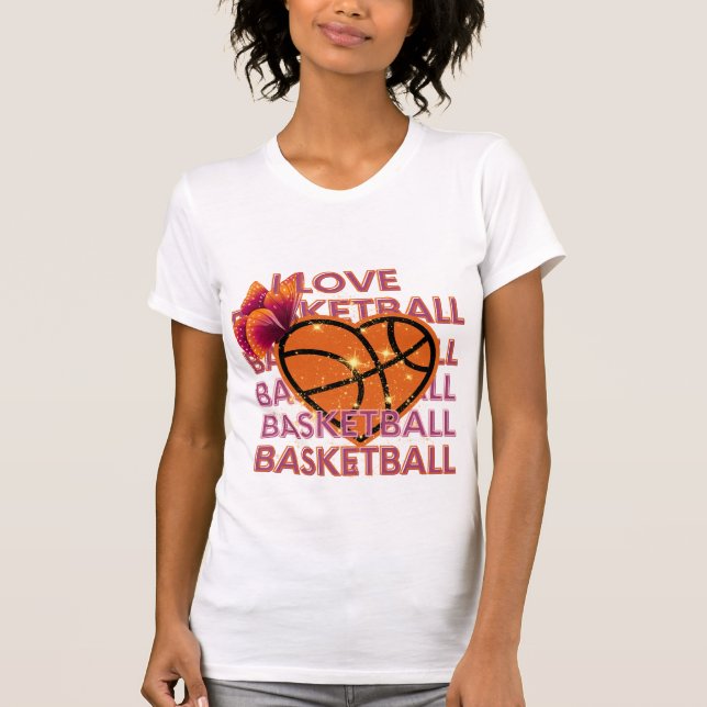 T - Shirt "I Liebe Basketball" (Vorderseite)