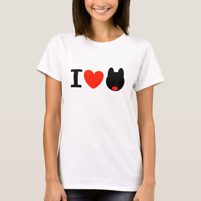 T - Shirt "I LIEBE DOGS" (Vorderseite)