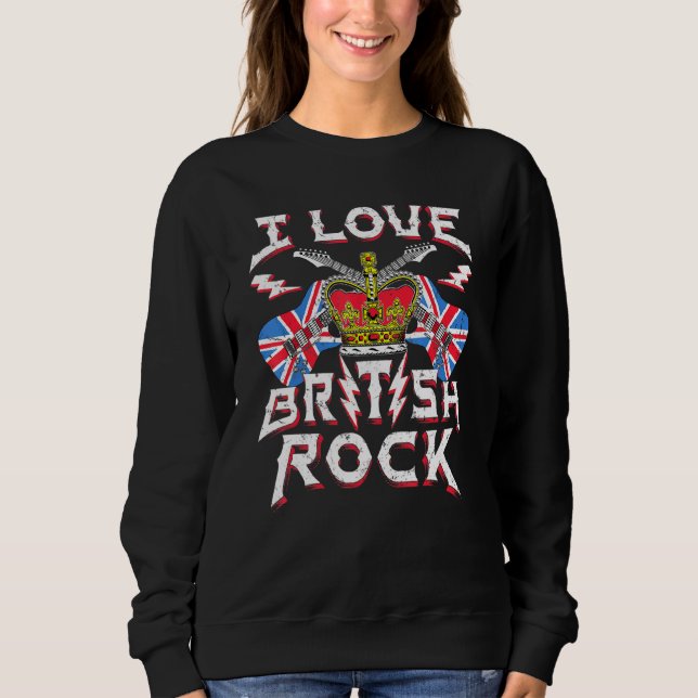 T-Shirt I Liebe Gitarre Rock Music Plus Größe Sweatshirt (Vorderseite)
