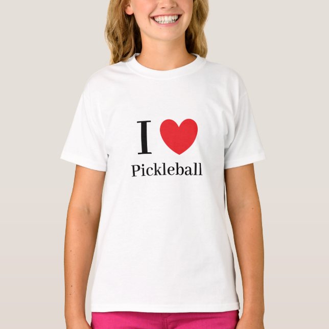 T - Shirt "I Liebe Pickleball" (Vorderseite)