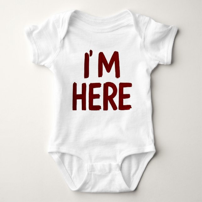 T-shirt - I’m Here – Silent presence Baby Strampler (Vorderseite)