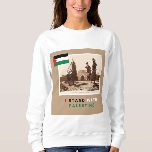 T-Shirt "I Stand With Palestine" Sweatshirt (Vorderseite)