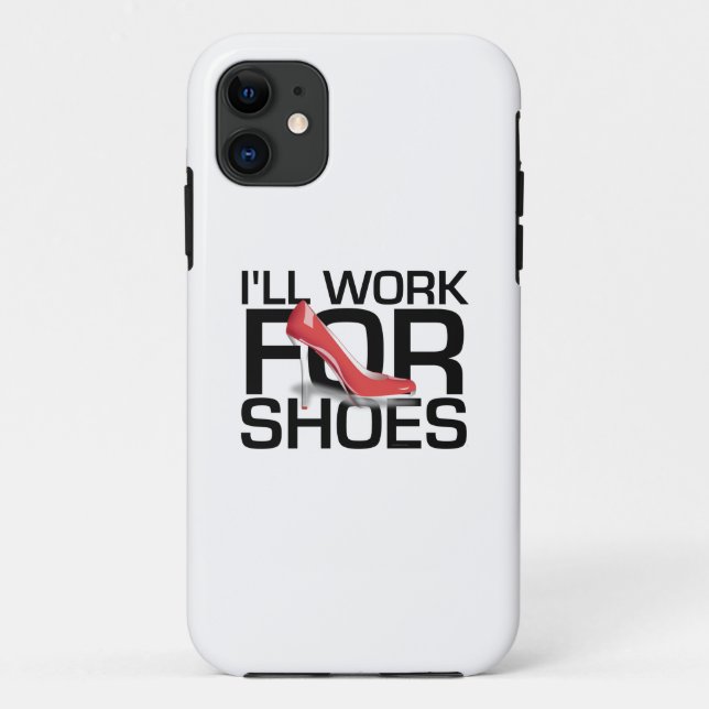 T-SHIRT Ich arbeite für Schuhe Case-Mate iPhone Hülle (Rückseite)