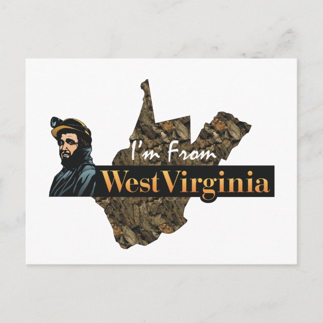 T-Shirt Ich komme aus West Virginia Postkarte (Vorderseite)