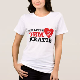 T-Shirt - Ich Liebe Demokratie Tri-Blend Shirt