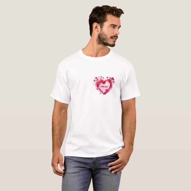 T - Shirt, ich Liebe dich. Herz T-Shirt (Vorne ganz)
