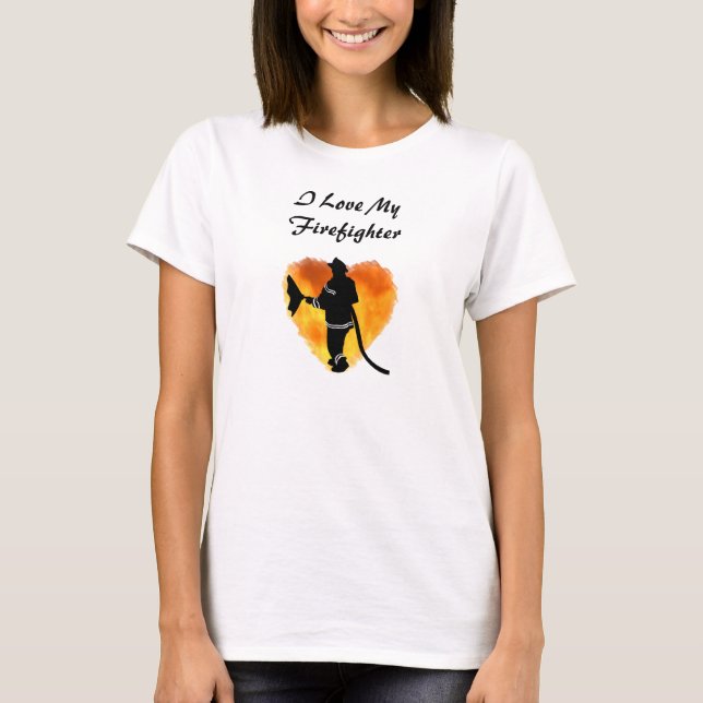 T - Shirt "Ich Liebe mein Feuerwehrmann" (Vorderseite)