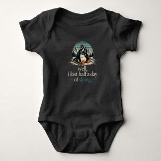 T-Shirt Ich verlor einen halben Tag Pinguin-Skiing Baby Strampler