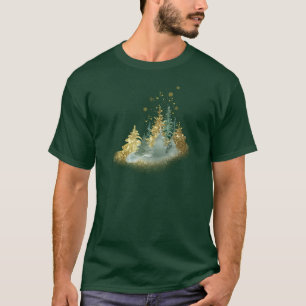 T-Shirt im Naturstil mit Winterkiefer