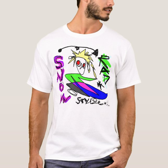 T - Shirt im Schneestil (Vorderseite)