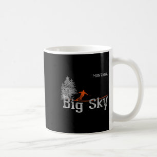 T-Shirt im Stil der 80er Jahre Big Sky Montana Vin Kaffeetasse