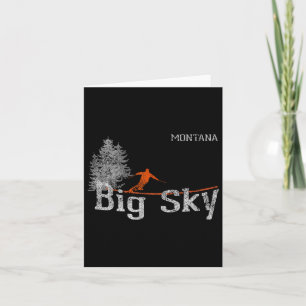 T-Shirt im Stil der 80er Jahre Big Sky Montana Vin Karte