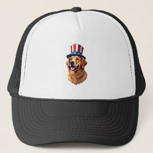 T-Shirt im Vintage-Stil Golden Retriever zum 4. Ju Truckerkappe