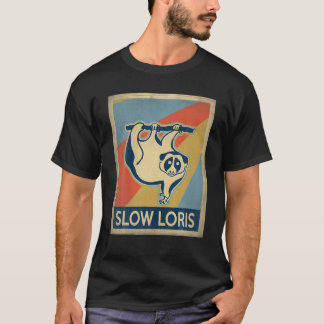 T-Shirt im Vintage-Stil mit Langsamen Loris