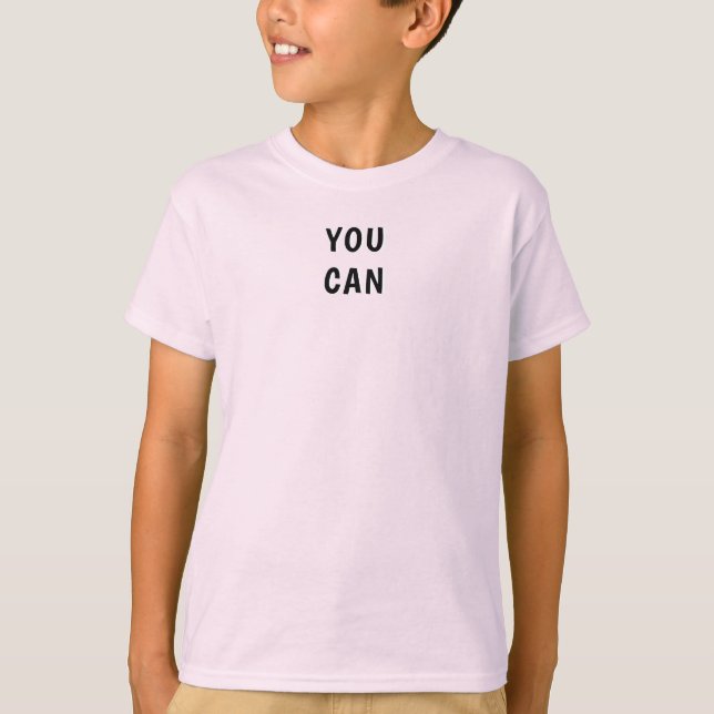 T - Shirt in hellrosa Farbe für Kinder lässig trag (Vorderseite)